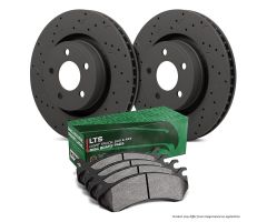 HKC5076.194Y - Hawk Brake Kit - LTS Pads & Talon Slotted & Drilled Discs; Rear - #HWK-HKC5076.194Y